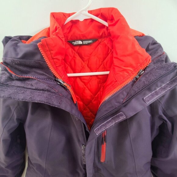 The North Face purple and orange women’s multi layer hooded ski coat size  XS - Picture 5 of 9